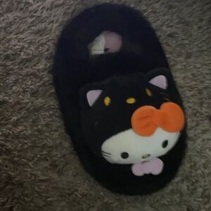 Hello Kitty Black and Orange Slippers